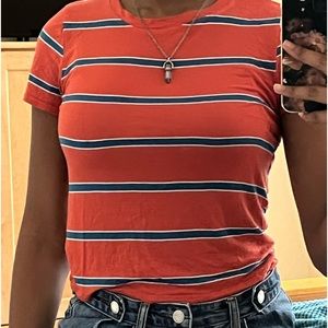 Brand: Forever 21 Colors: orange, blue, and white Size: US small